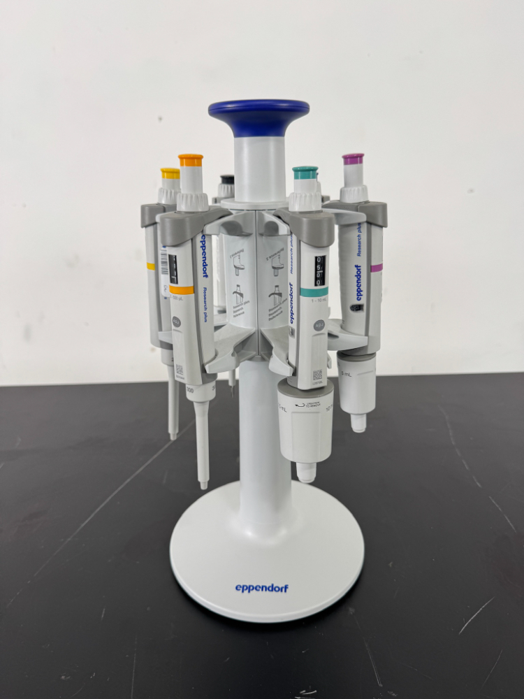 Image of Eppendorf Research Plus Single Channel Pipettes w/Stand - Quantity 6